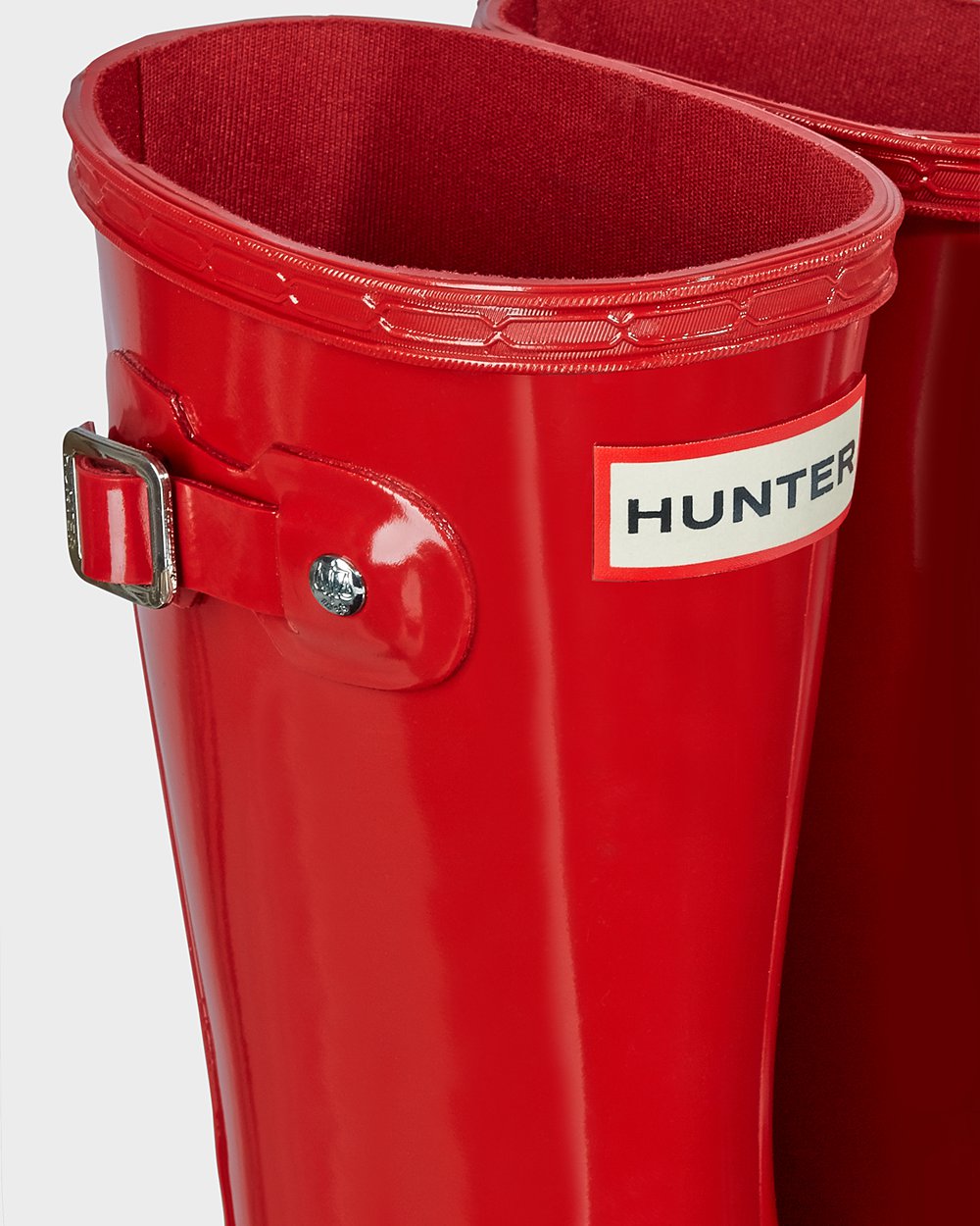 Gummistövlar Barn - Hunter Original Stora Gloss - Röda - 126547-SLY